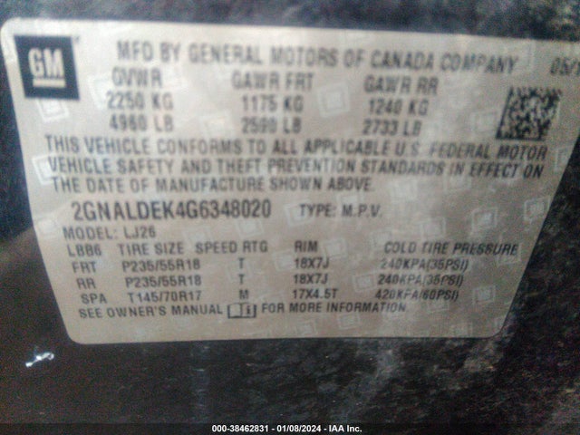 Chevrolet Equinox Ltz 2016 2GNALDEK4G6348020 Image 9