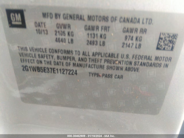 2014 CHEVROLET IMPALA LIMITED LT VIN: 2G1WB5E37E1127224