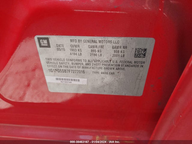 Chevrolet CRUZE LTZ 2015 1G1PG5SB7F7277016 Image 9