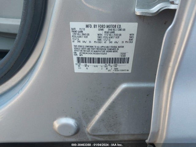 Ford EDGE SE 2014 2FMDK3GC5EBA15253 Image 9