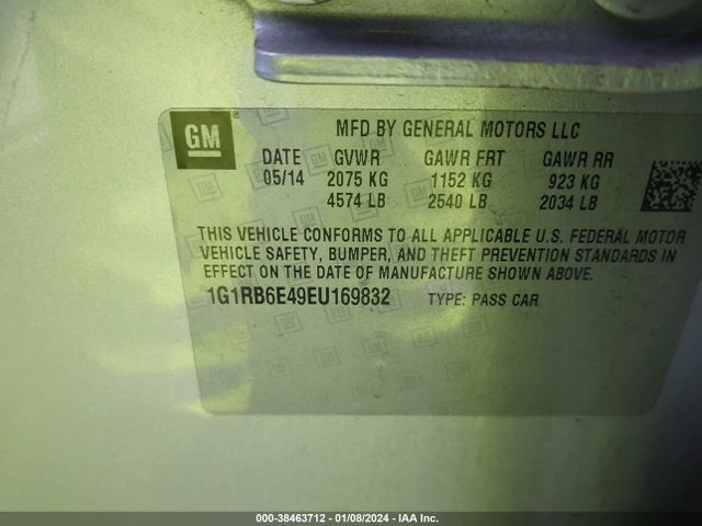 Chevrolet Volt 2014 1G1RB6E49EU169832 Image 9