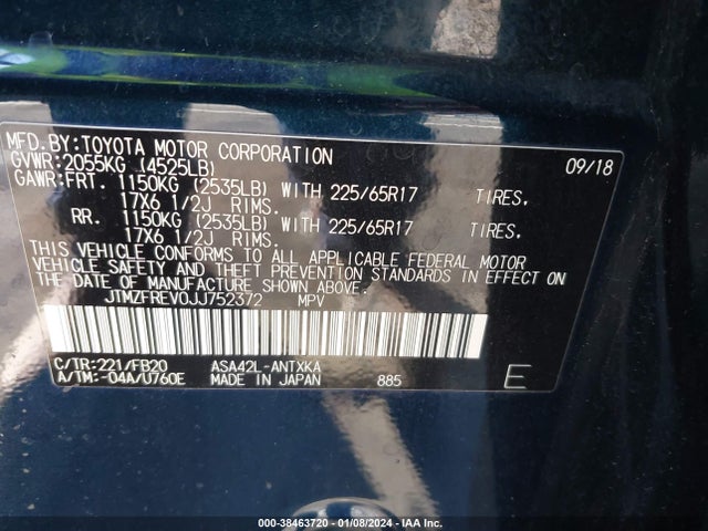 Toyota RAV4 LE 2018 JTMZFREV0JJ752372 Image 9