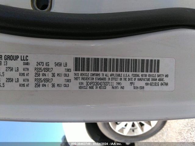 2013 DODGE JOURNEY SXT VIN: 3C4PDCBG4DT637111