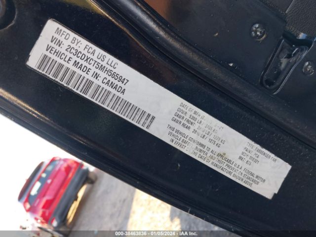 2C3CDXCT5MH565947 Dodge Charger R/t Rwd