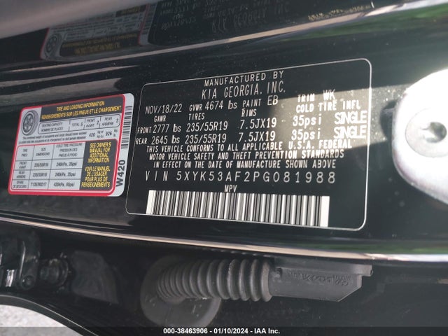 2023 KIA SPORTAGE SX PRESTIGE VIN: 5XYK53AF2PG081988