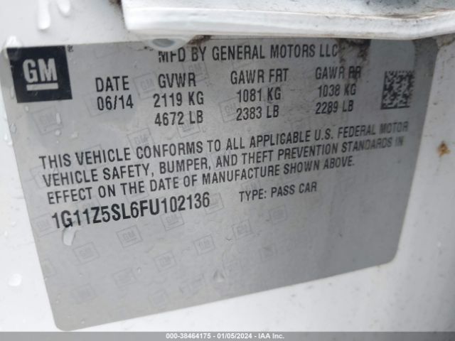 1G11Z5SL6FU102136 Chevrolet IMPALA LS