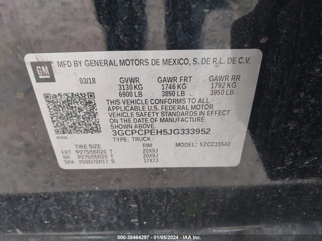 Chevrolet Silverado 1500 Custom 2018 3GCPCPEH5JG333952 Image 9