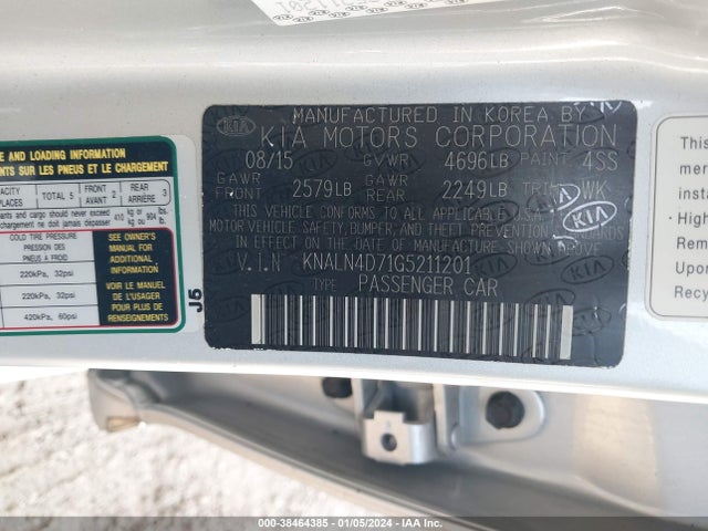 KIA Cadenza Premium 2016 KNALN4D71G5211201 Image 9