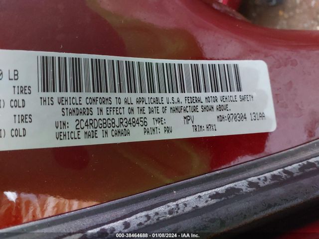 2C4RDGBG8JR348456 Dodge Grand Caravan Se