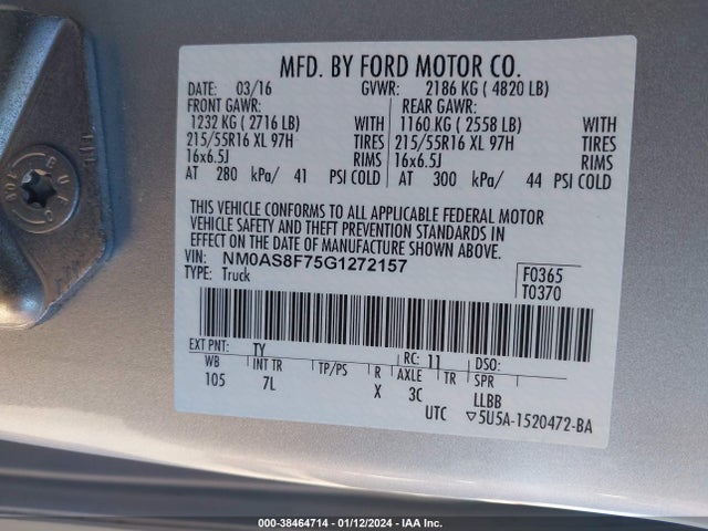 Ford Transit Connect Xlt 2016 NM0AS8F75G1272157 Image 9
