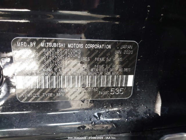 JA4AS3AAXLZ030740 Mitsubishi Eclipse Cross Es 1.5t