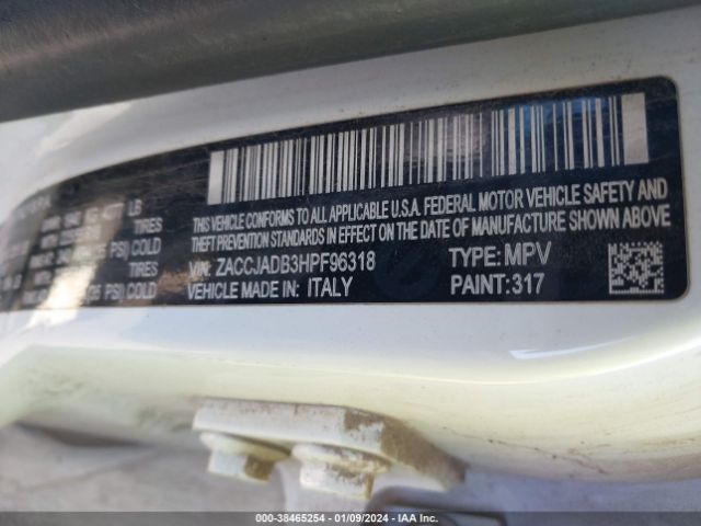 ZACCJADB3HPF96318 Jeep Renegade Limited Fwd