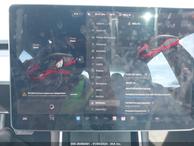 Tesla Model 3 Long Range/mid Range/standard Range/standard Range Plus 2019 5YJ3E1EA0KF332448 Image 7
