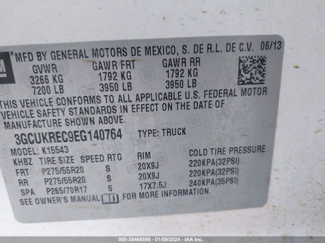 Chevrolet Silverado 1500 1lt 2014 3GCUKREC9EG140764 Image 9