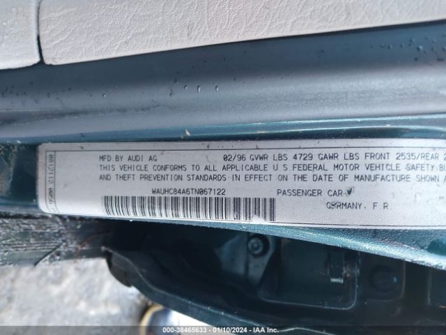 1996 AUDI A6 WAUHC84A6TN067122 Photo 8