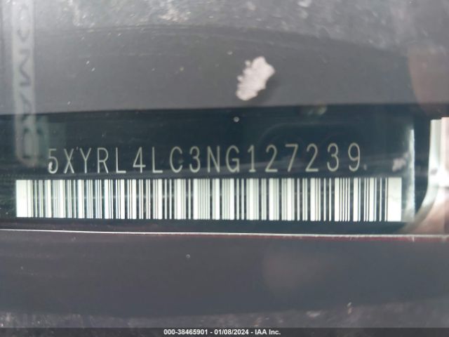5XYRL4LC3NG127239 KIA SORENTO S