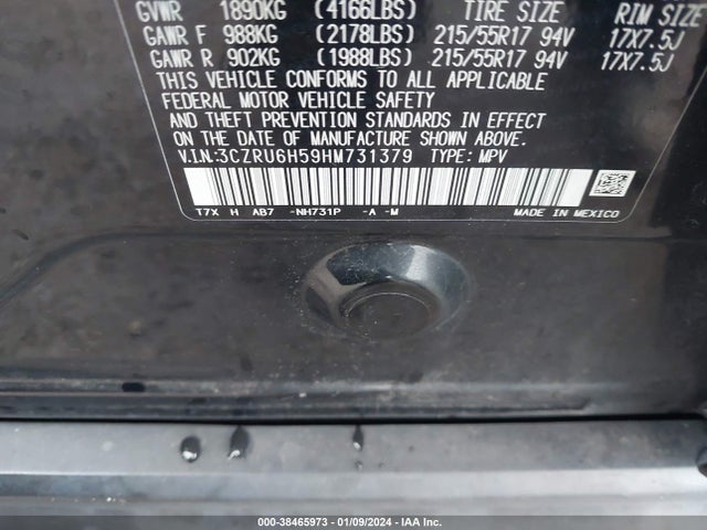 Honda HR-V EX 2017 3CZRU6H59HM731379 Image 9