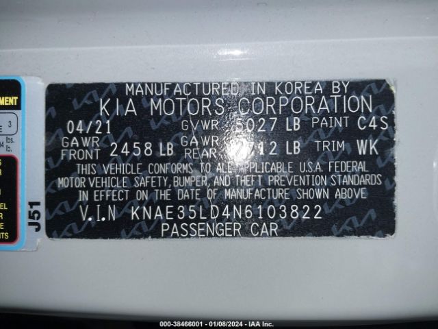 KNAE35LD4N6103822 KIA Stinger Gt-line