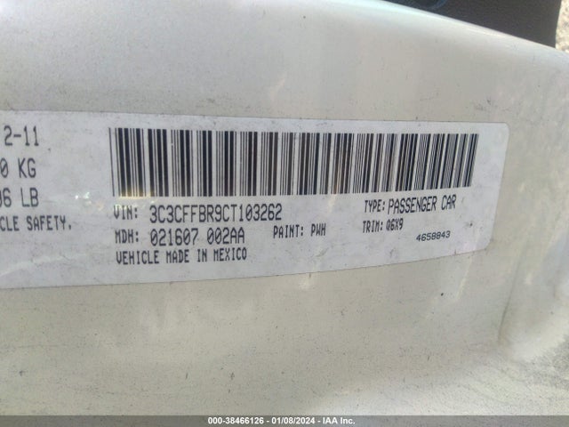 2012 FIAT 500 3C3CFFBR9CT103262 Photo 8