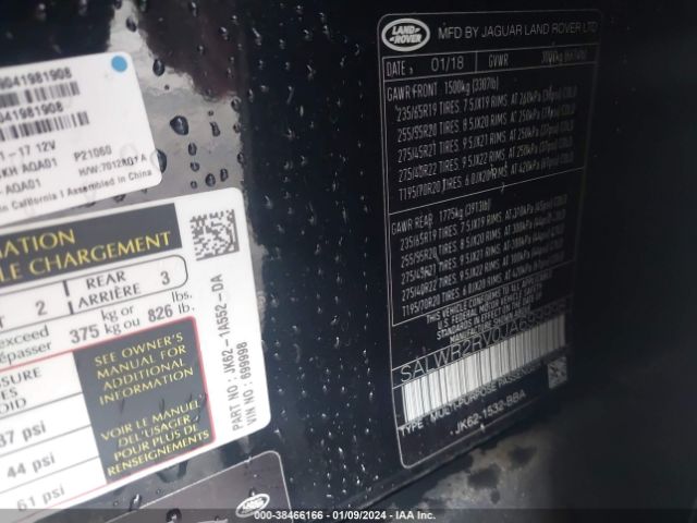 SALWR2RV0JA699998 Land Rover Range Rover Sport Hse