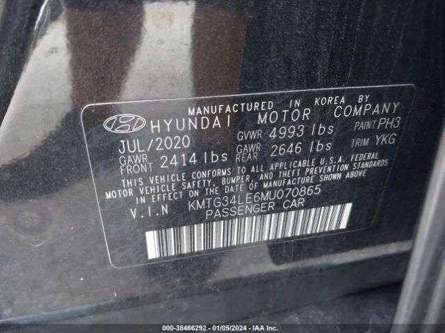 KMTG34LE6MU070865 Genesis G70 3.3t Awd