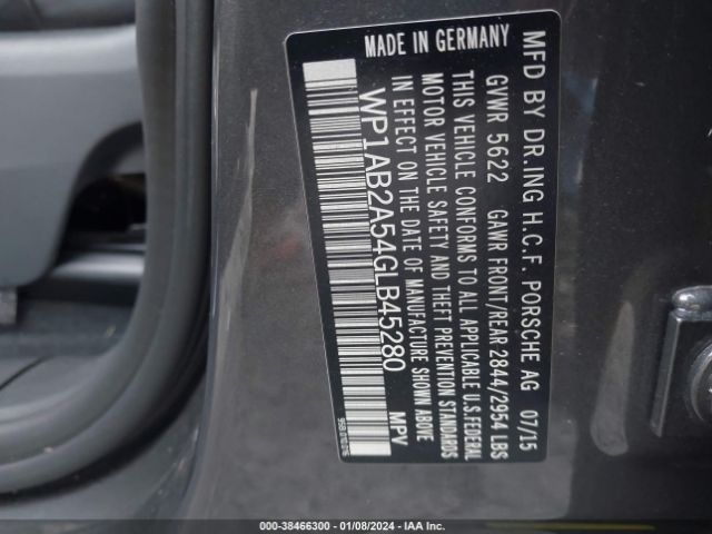 WP1AB2A54GLB45280 Porsche MACAN S