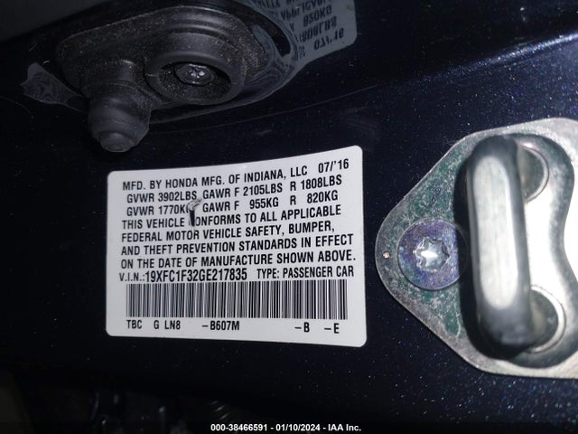 Honda Civic Ex-t 2016 19XFC1F32GE217835 Image 9