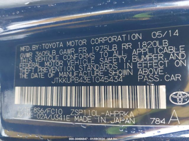 JTKKUPB43E1045434 Scion XD