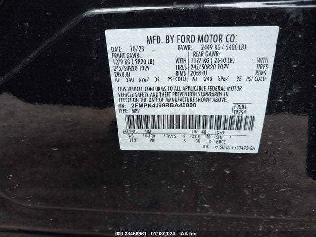 Ford Edge St-line 2024 2FMPK4J99RBA42008 Image 9