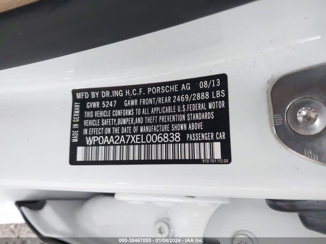 2014 PORSCHE PANAMERA WP0AA2A7XEL006838 Photo 8