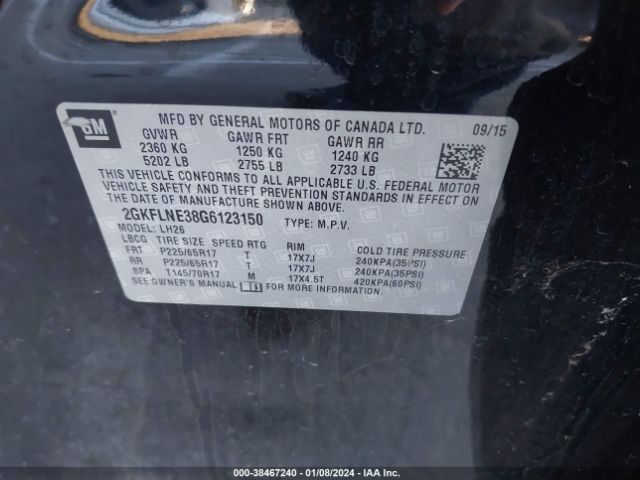 2GKFLNE38G6123150 GMC Terrain Sle-2