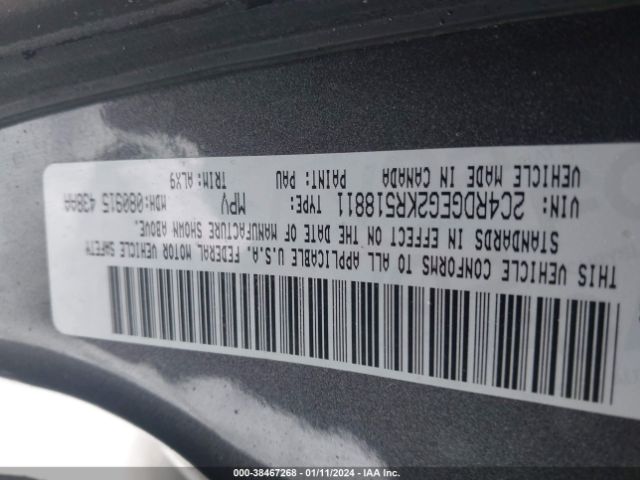 2C4RDGEG2KR518811 Dodge Grand Caravan Gt