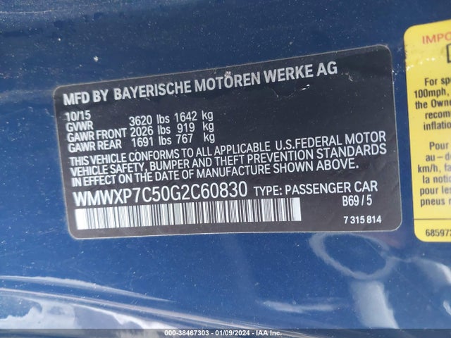 2016 MINI HARDTOP WMWXP7C50G2C60830 Photo 8