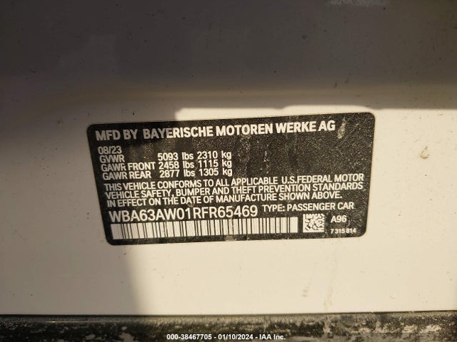 BMW 4 Series M440i 2024 WBA63AW01RFR65469 Image 9