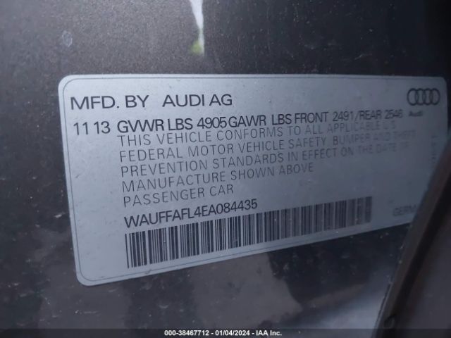 WAUFFAFL4EA084435 Audi A4 2.0t Premium