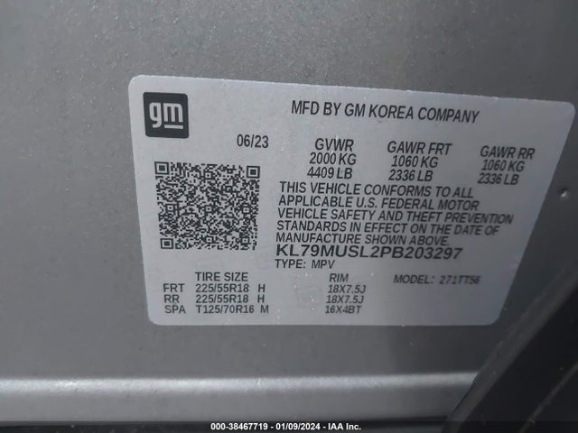 Chevrolet Trailblazer Awd Rs 2023 KL79MUSL2PB203297 Image 9