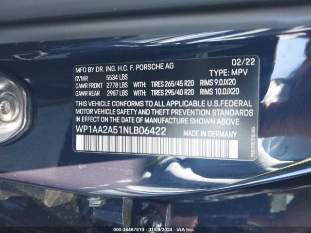 WP1AA2A51NLB06422 Porsche Macan