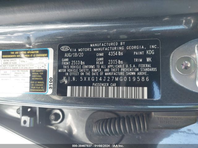 5XXG14J27MG019586 KIA K5 LXS