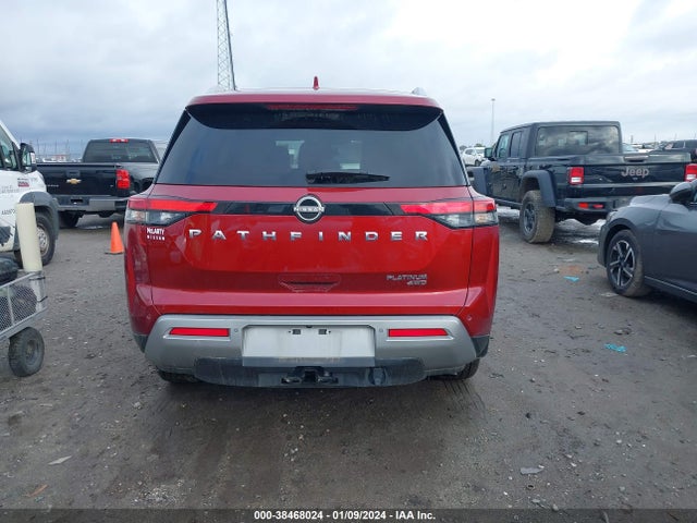 2022 Nissan Pathfinder Platinum 4wd მანქანა იყიდება აუქციონზე, vin: 5N1DR3DJ7NC263471, აუქციონის ნომერი: 38468024