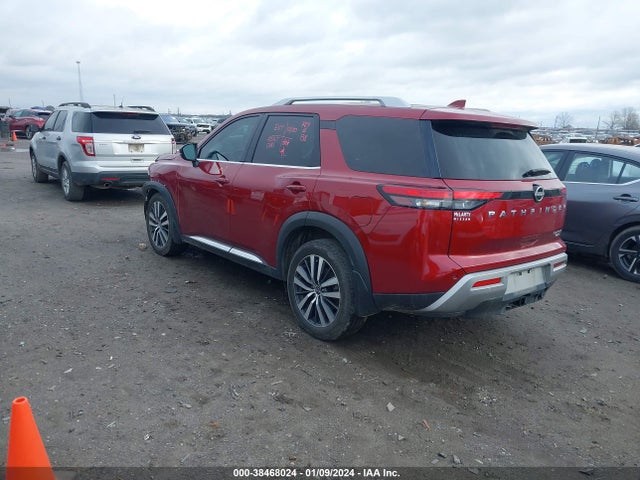2022 Nissan Pathfinder Platinum 4wd მანქანა იყიდება აუქციონზე, vin: 5N1DR3DJ7NC263471, აუქციონის ნომერი: 38468024