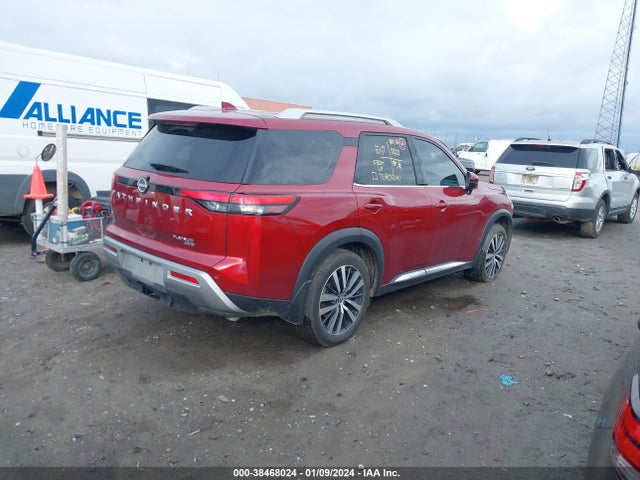 2022 Nissan Pathfinder Platinum 4wd მანქანა იყიდება აუქციონზე, vin: 5N1DR3DJ7NC263471, აუქციონის ნომერი: 38468024