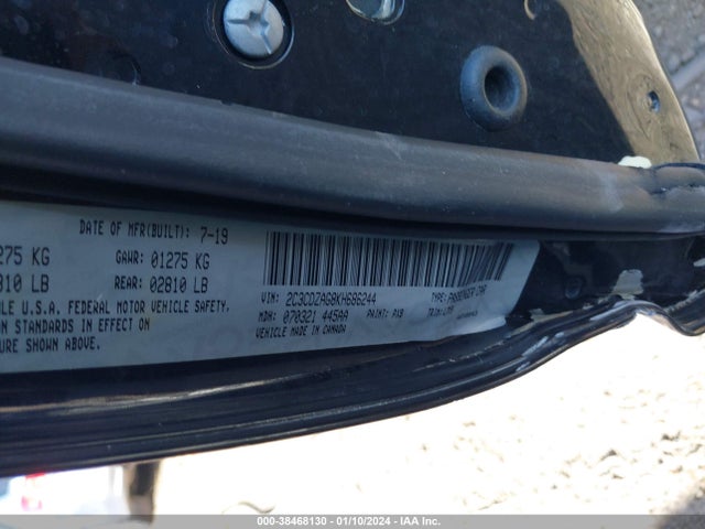 Dodge Challenger Sxt 2019 2C3CDZAG8KH686244 Image 9