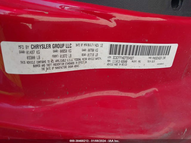 2013 FIAT 500 3C3CFFFH6DT554927 Photo 8