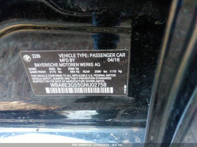 WBA8E3G55GNU02758 BMW 328i Xdrive