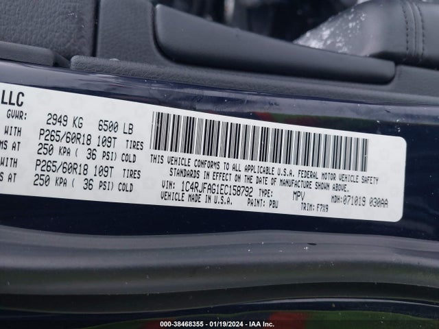 Jeep Grand Cherokee Laredo 2014 1C4RJFAG1EC158792 Image 9