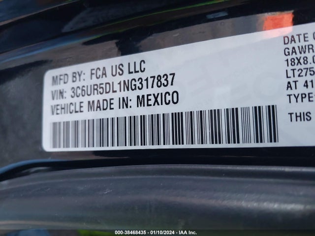 RAM 2500 Big Horn  4x4 6'4 Box 2022 3C6UR5DL1NG317837 Image 9