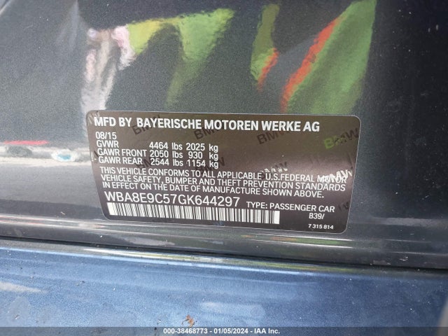 BMW 328I 2016 WBA8E9C57GK644297 Image 9