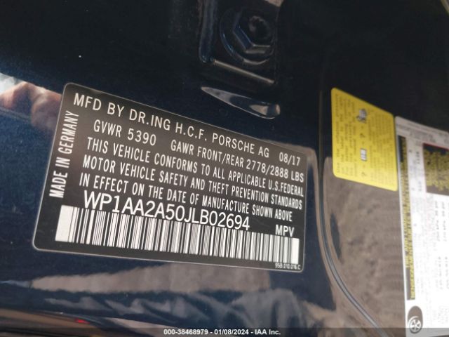 2018 PORSCHE MACAN WP1AA2A50JLB02694 Photo 8
