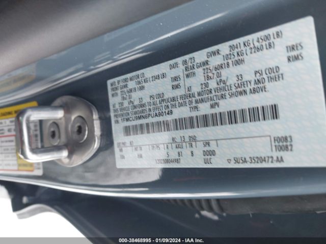 1FMCU9MN6PUA90149 Ford Escape St-line