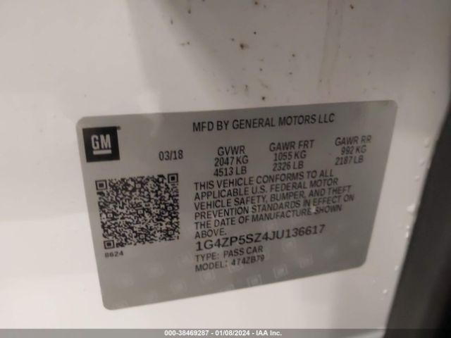 1G4ZP5SZ4JU136617 Buick Lacrosse Essence